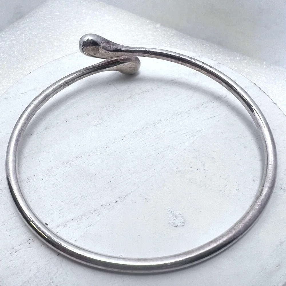 Artisan Sterling Silver Bypass Bangle 7